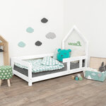 Lit cabane enfant POPPI 80 x 160 blanc 1