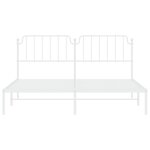 vidaXL Cadre de lit métal avec tête de lit blanc 183x213 cm