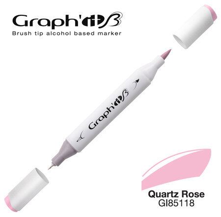 Marqueur manga à l'alcool Graph'it Brush 5118 Quartz Rose