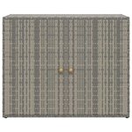 vidaXL Armoire de rangement jardin Gris 100x55 5x80 cm Résine tressée