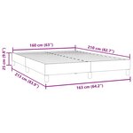 vidaXL Cadre de lit sans matelas bleu foncé 160x210 cm velours