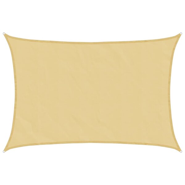 vidaXL Voile d'ombrage sable 6x4 m 100   polyester oxford