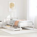 vidaXL Cadre de lit sans matelas blanc 90x190 cm bois de pin massif