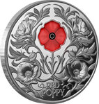 Monnaie RED POPPY Flower 2 Oz Argent 5$ Niue 2026