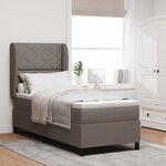 vidaXL Lit de box spring avec matelas taupe 80x200 cm en tissu