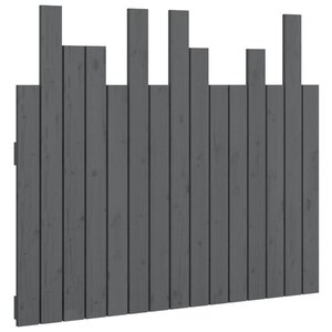 vidaXL Tête de lit murale Gris 95 5x3x80 cm Bois massif de pin