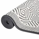 vidaXL Tapis d'extérieur gris et blanc 80x150 cm design réversible