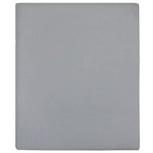 vidaXL Draps-housses Jersey 2 Pièces Gris 90x200 cm Coton