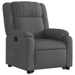 vidaXL Fauteuil inclinable Gris foncé Tissu