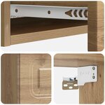 vidaXL Table d'appoint murale Chêne artisanal 87 5 x 34 5 x 17 cm