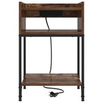 vidaXL Cabinet de chevet Chêne fumé 40 x 40 x 61 cm Bois d'ingénierie