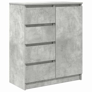 vidaXL Buffet avec tiroirs gris béton 71x35x84 cm bois d'ingénierie
