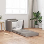 vidaXL Canapé-Lit Taupe 74 x 77 x 81 cm tissu