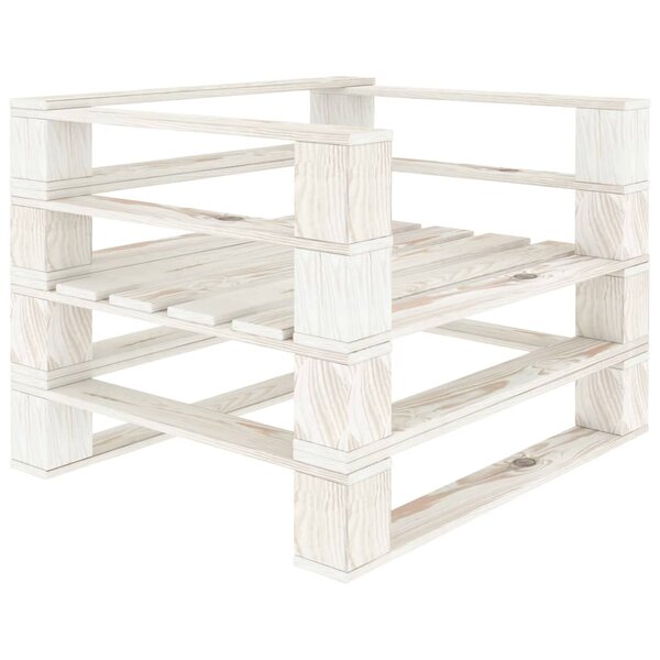 vidaXL Fauteuil palette de jardin Bois Blanc