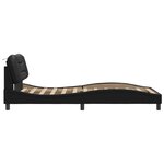 vidaXL Cadre de lit avec LED sans matelas Hvar noir 100x200 cm