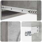 vidaXL Table d'appoint murale Gris béton 87 5 x 34 5 x 17 cm