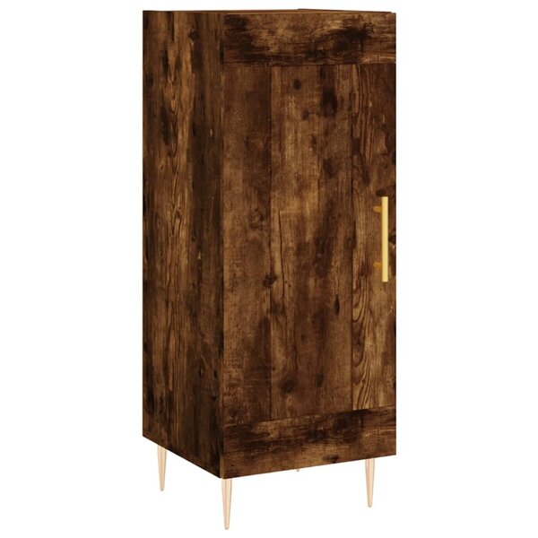 vidaXL Buffet Chêne fumé 34 5x34x90 cm Bois d'ingénierie