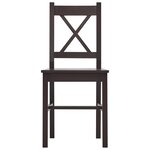 vidaXL Ensemble de salle à manger 7 Pièces Pinède Marron foncé