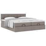 VidaXL Cadre de lit ottoman avec matelas taupe 200x200cm tissu