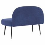 vidaXL Banc rembourré avec dossier Bleu police 110 x 60 x 76 cm