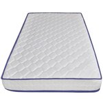 vidaXL Lit avec matelas à mémoire de forme Blanc Similicuir 90x200 cm
