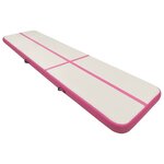 vidaXL Tapis gonflable de gymnastique avec pompe 700x100x15cm PVC Rose