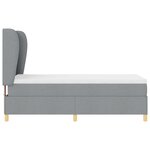 Lit Box Spring vidaXL avec matelas Gris clair 100x200 cm Tissu