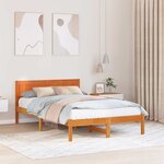 vidaXL Cadre de lit Marron 120 x 190 cm Bois de pin massif