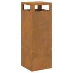 vidaXL Braise Marron 35 x 35 x 100 cm Acier