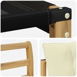 vidaXL Ensemble de canapés d'extérieur 5 pc Blanc et crème