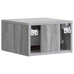 vidaXL Cabinet de chevet mural Sonoma gris 49 x 34 5 x 20 cm