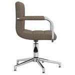 vidaXL Chaise pivotante de bureau Taupe Tissu