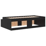 vidaXL Cadre de lit avec rangement Chêne noir 90 x 200 cm