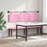 vidaXL Tête de lit suspendue Rose tissu