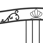 vidaXL Cadre de canapé-lit extensible sans matelas Noir Métal 90x200cm