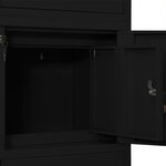 vidaXL Armoire de bureau Noir 90x40x180 cm Acier