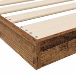vidaXL Cadre de lit surélevé Bois ancien 76 5 x 200 cm