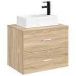 vidaXL Lavabo de salle de bains Noir Mat 45 5 x 25 5 x 13 cm métal