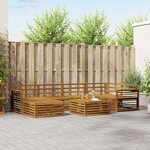 vidaXL Ensemble de canapés d'extérieur 7 Pièces Naturel
