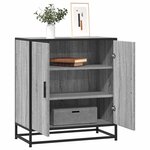 vidaXL Buffet sonoma gris 68x35x76 cm bois d'ingénierie et métal