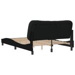 vidaXL Cadre de lit sans matelas Hvar noir 120x200 cm tissu