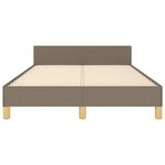 vidaXL Cadre de lit sans matelas taupe 120x190 cm tissu