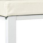Banc de rangement à chaussures meuble assise tabouret en synthétique 2 niveaux blanc 13_0000360_2