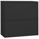 vidaXL Armoire de bureau et jardinière Anthracite 90x40x113 cm Acier