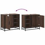 vidaXL Armoire de lavabo de salle de bain chêne marron 65x33x60 cm