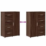 vidaXL Buffets 2 Pièces chêne marron 60x31x84 cm bois d'ingénierie