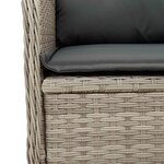 vidaXL Banc de jardin 2 Pièces Gris clair polyrotin