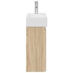 vidaXL Meuble de salle de bain avec robinet Chêne Sonoma