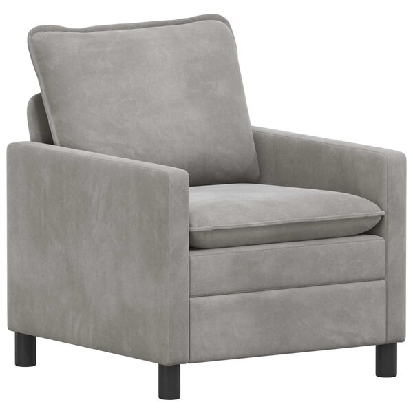 vidaXL Canapé Gris clair 76 x 81 x 87 5 cm Velours