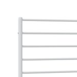 vidaXL Cadre de lit métal avec tête de lit/pied de lit blanc 80x200 cm
